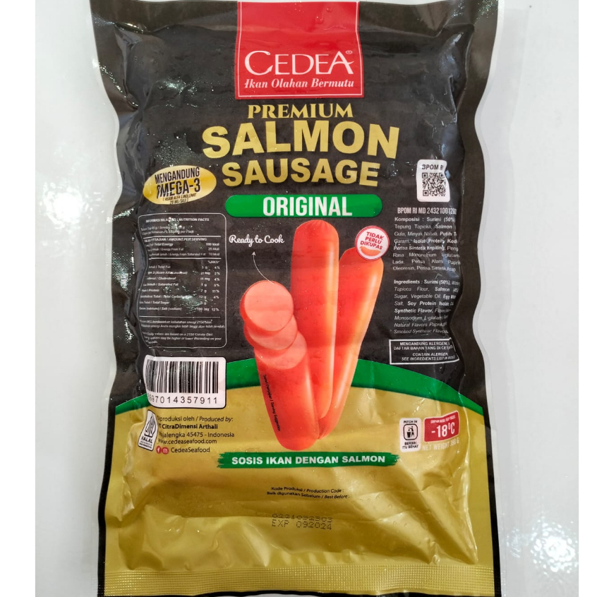 Jual Cedea Premium Salmon Sausage Original 390 Gram Shopee Indonesia