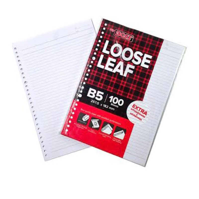 Jual Loose Leaf Paper Line Looseleaf B5 Big Boss Isi 100pcs/100 Lembar ...