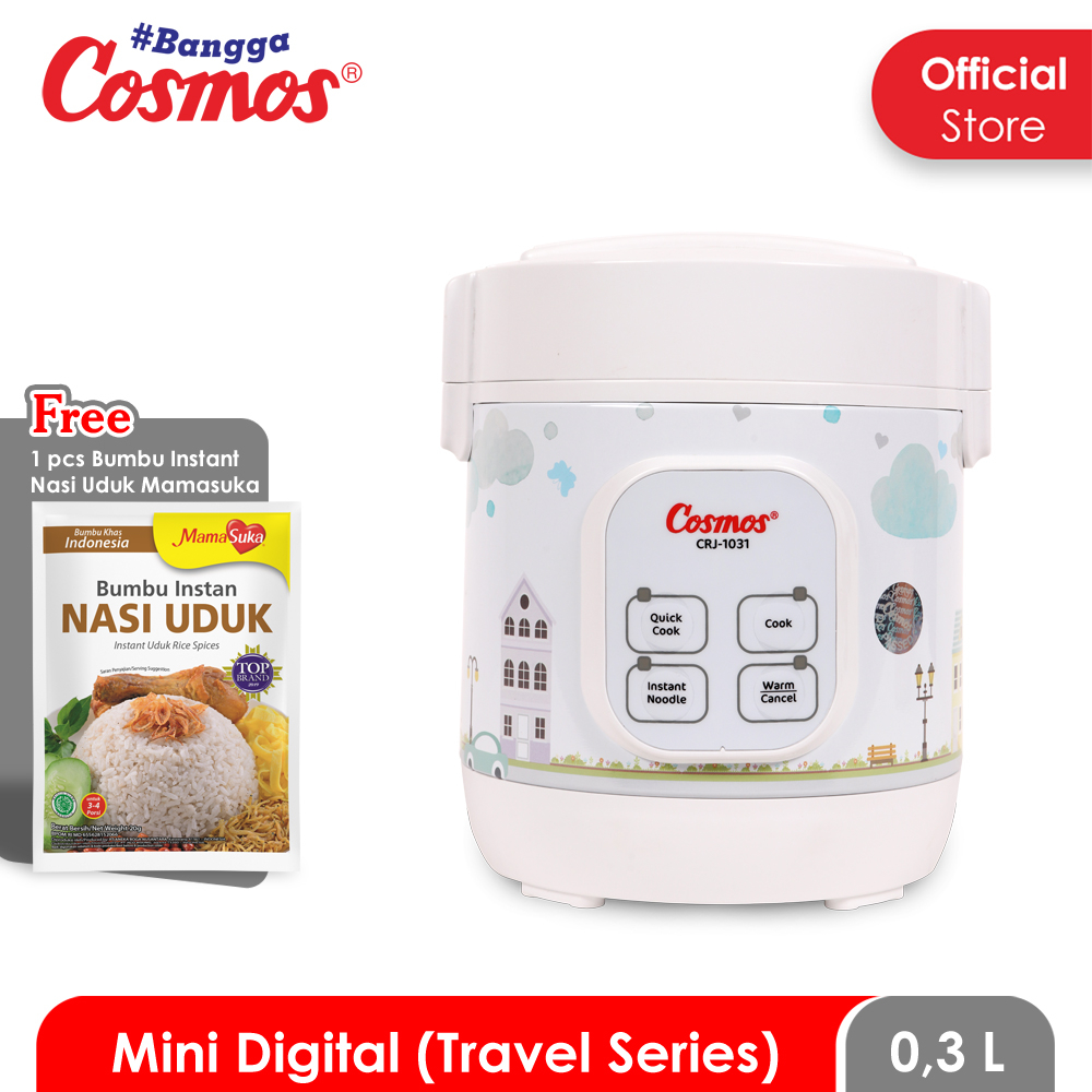 Jual Cosmos Rice Cooker Mini Digital 4in1 CRJ1031 0.3 L Mamasuka