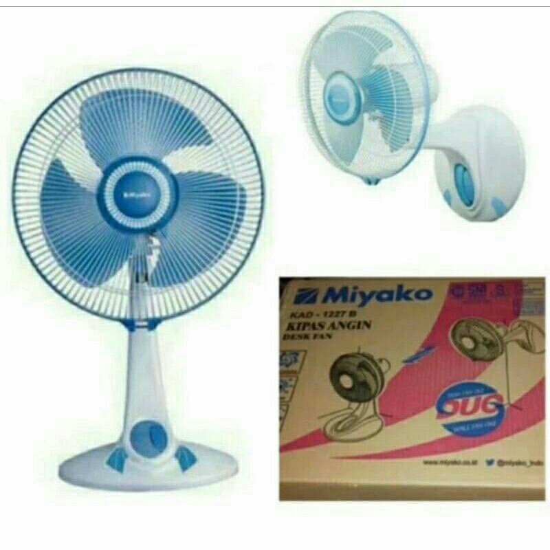 Jual Miyako - kipas angin 2 in 1 (desk fan/ wall fan) KAD-1227 B PL 12