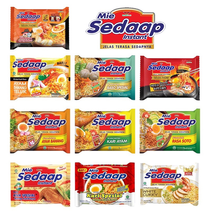 Jual Mie Sedaap All Varian Goreng Soto Madura Korean Spicy Chicken Soto