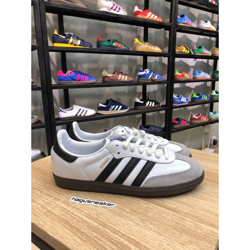 ADIDAS SAMBA OG [WHITE/BLACK] #B75806 HAGUSNEAKER GARANSI 100% ORIGINAL
