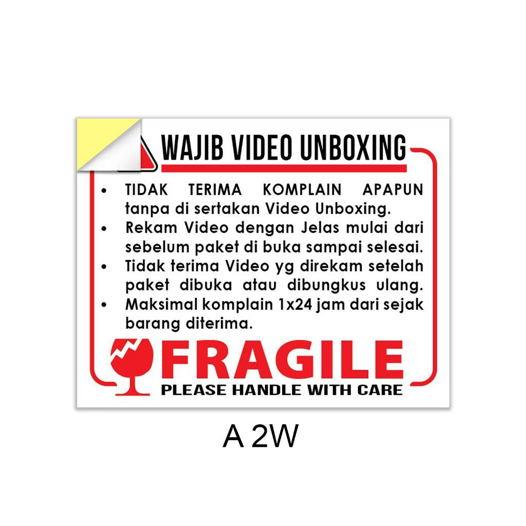 Jual Sticker Unboxing / Stiker Unboxing / Sticker Unboxing Fragile ...