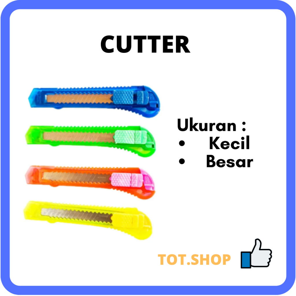 Jual CUTTER SILET ALAT POTONG PEMOTONG KERTAS, DUS, PLASTIK, KARET ...