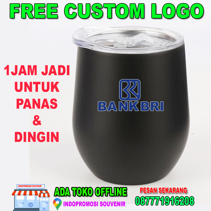 Jual Tumbler Custom Logo Laser Mug Gelas Cofee Tumbler Chielo Olive Eggo Coffee Travel Cup 0704