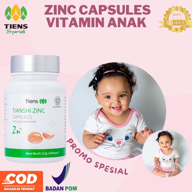Jual VITAMIN ANAK / ZINC CAPSULES / PENAMBAH NAFSU MAKAN TIENS ANAK