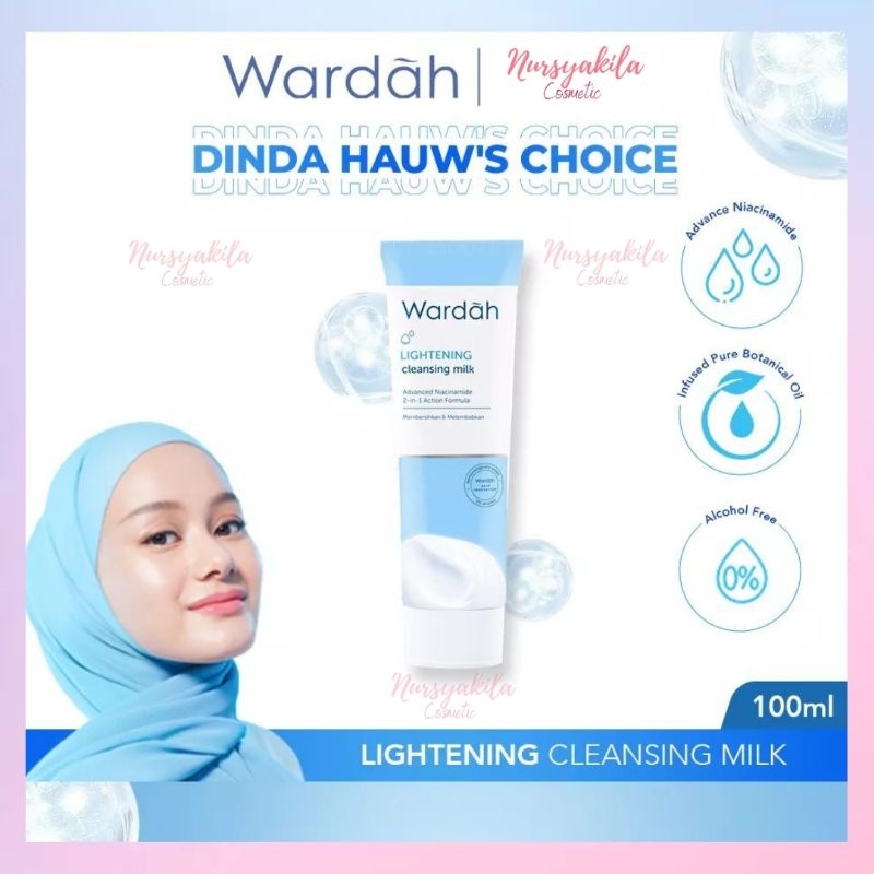 Jual Wardah Lightening Cleansing Milk 100 ml Susu Pembersih Milk