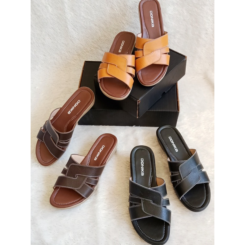 Jual Sandal wanita kulit/sandal kondangan kulit | Shopee Indonesia