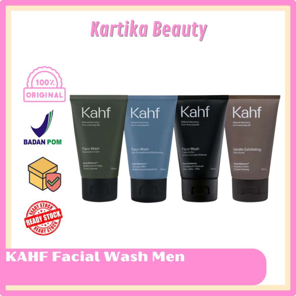Jual KAHF FACIAL WASH MEN 100 ML SABUN MUKA COWOK FACE WASH PRIA LAKI