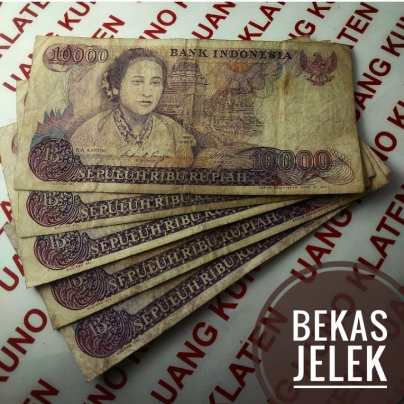 Jual Jelek 10 000 Rupiah Asli Tahun 1985 Ra Kartini Rp 10000 Uang