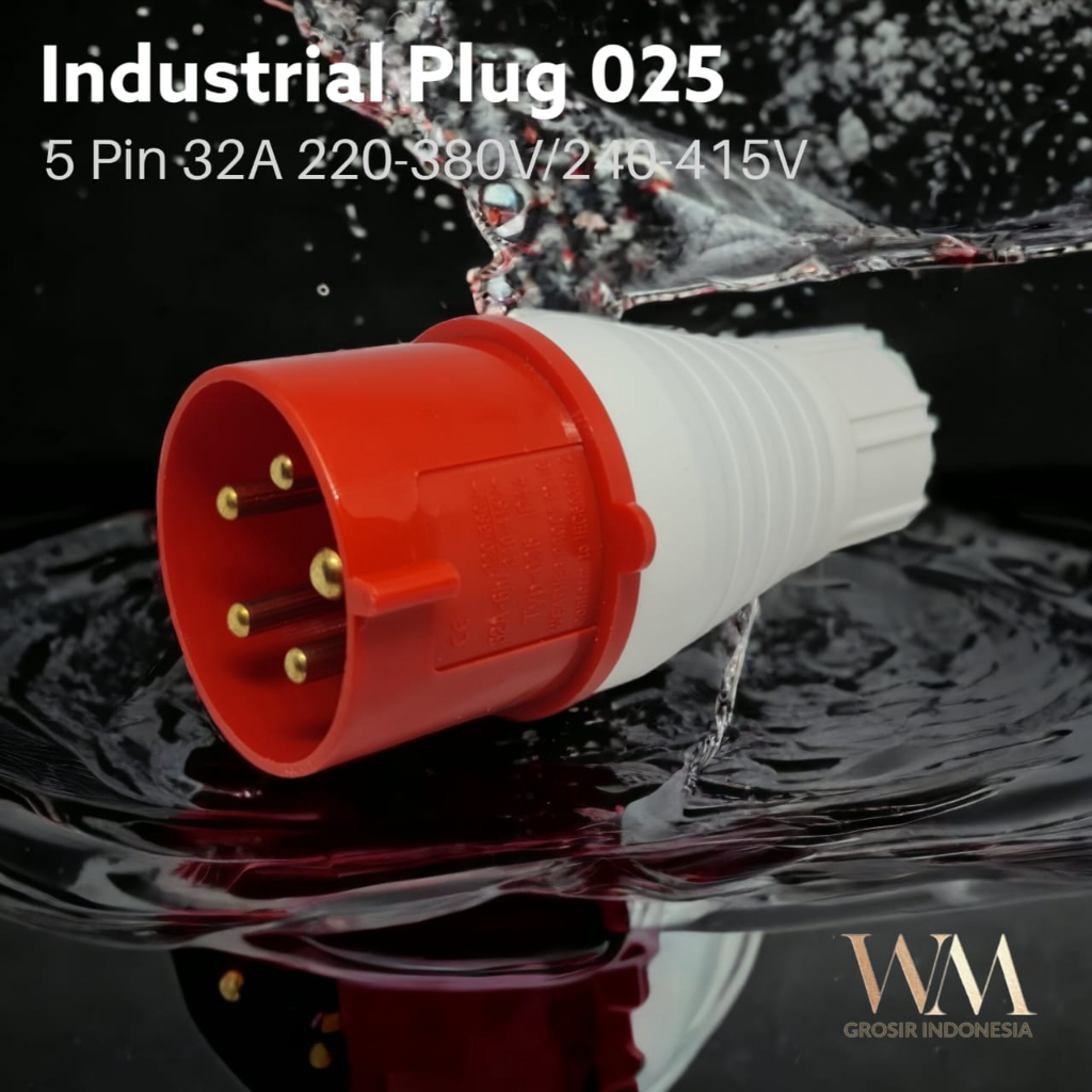 Jual Industrial Plug 025 Male Steker Colokan Waterproof | Shopee Indonesia