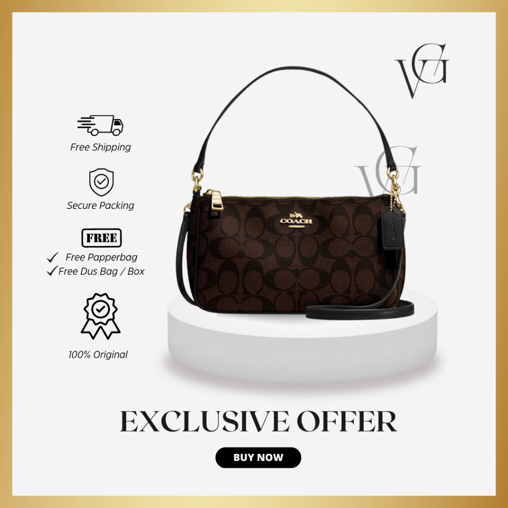 Jual [COACH] TAS COACH TOP HANDLE POUCH IN SIGNATURE BAG Shopee Indonesia