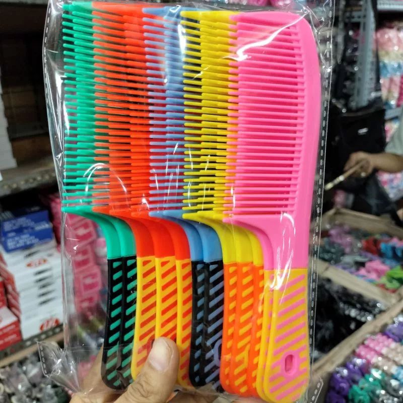 Jual Sisir Rambut Gagang Besar Garis Isi 12 Pcs Shopee Indonesia 