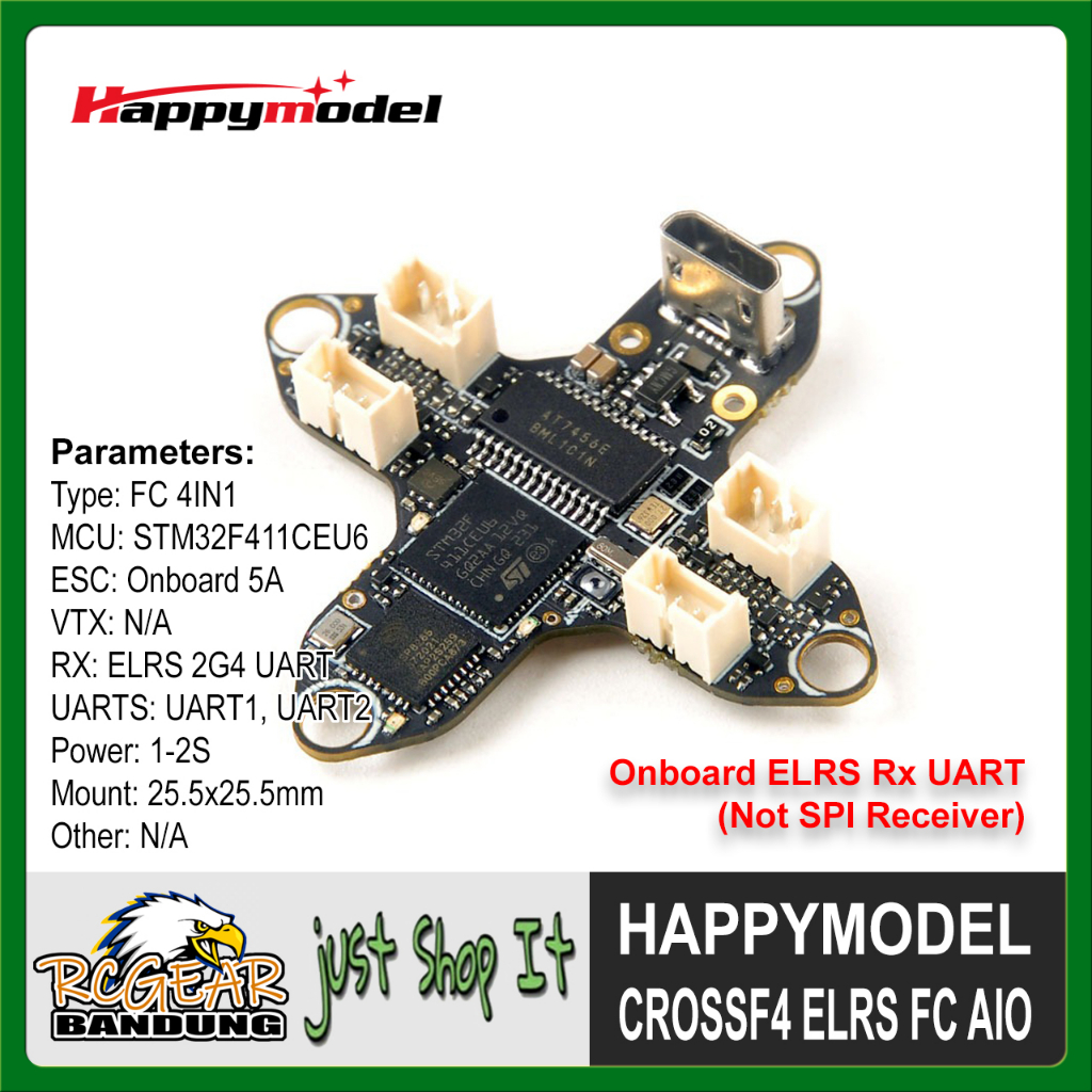 Jual Happymodel CrossF4 AIO 5A 4in1 12S Flight Controller UART 2.4G