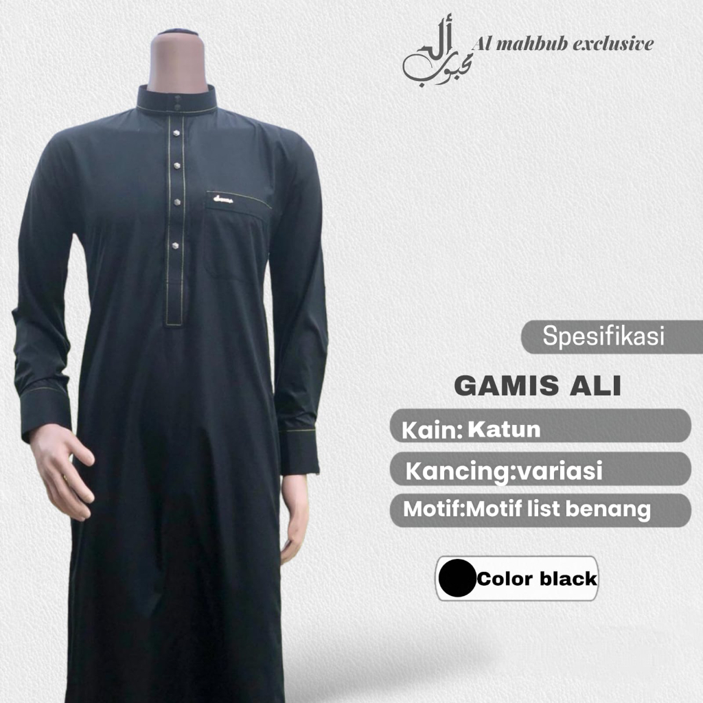 Jual BAJU GAMIS ALI SAUDI EXCELUSIVE MUSLIM LENGAN PANJANG ORIGINAL