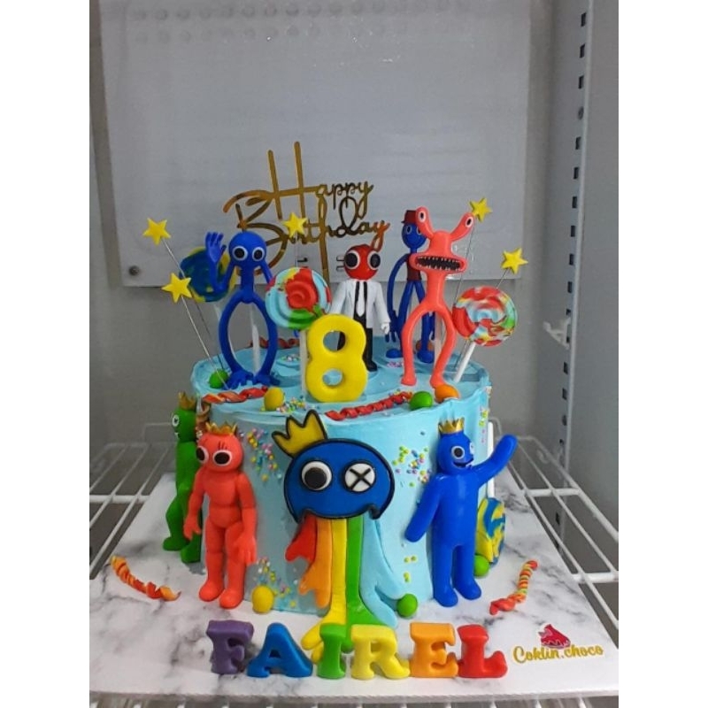 Jual cake birthday rainbow friends / kue ulang tahun karakter rainbow