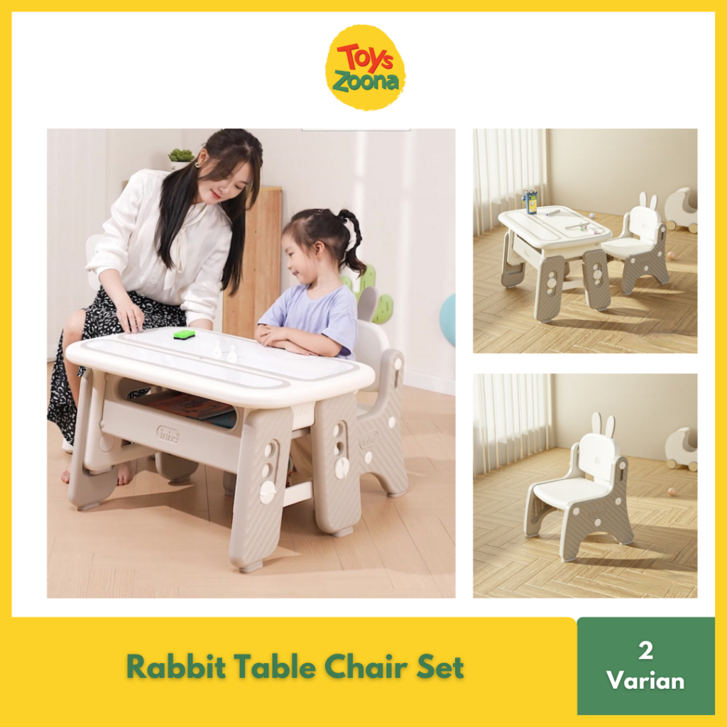 Jual NEW! ToysZoona Rabbit Table Chair Set Meja Belajar Anak | Shopee ...