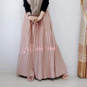 Rok Plisket Premium Super Panjang 100 Cm Bahan Hyget Premium