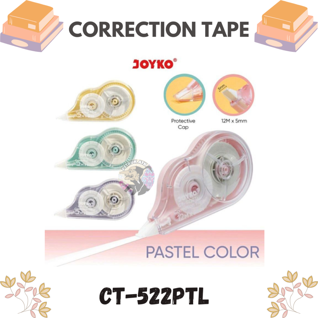 Jual Pcs Correction Tape Tipe X Pita Koreksi Joyko Ct Ptl Meter Pastel Shopee Indonesia