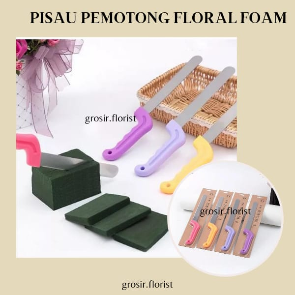 Jual TERLENGKAP PISAU PEMOTONG BUSA / FLORAL FOAM KNIFE SCISSORS FLORAL