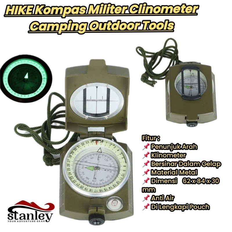 Jual HIKE Kompas Militer Clinometer Camping Outdoor | Compass Outdoor ...