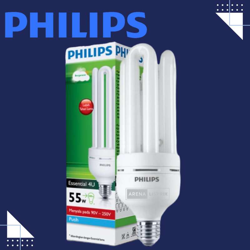 Jual Lampu Bohlam Plc Jari U Philips Plc Essential W W Watt