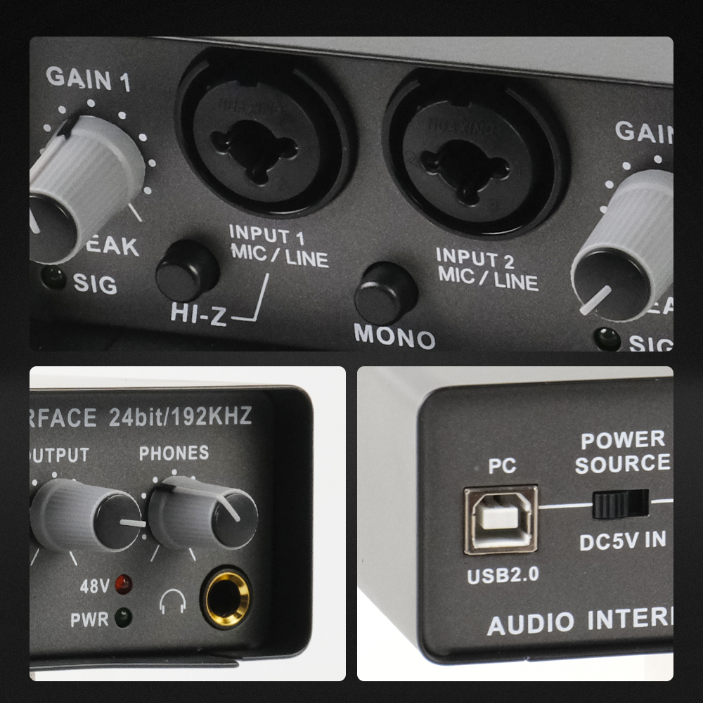 Jual External Sound Card Audio Interface Preamp High Speed USB 2.0 5V ...