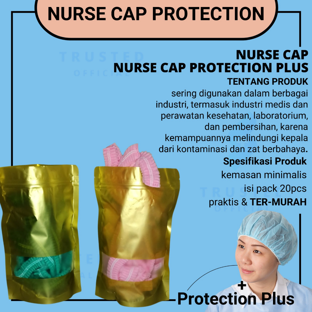 Jual Nurse Cap Topi Perawat Penutup Kepala Onemed 100pcs | Shopee Indonesia