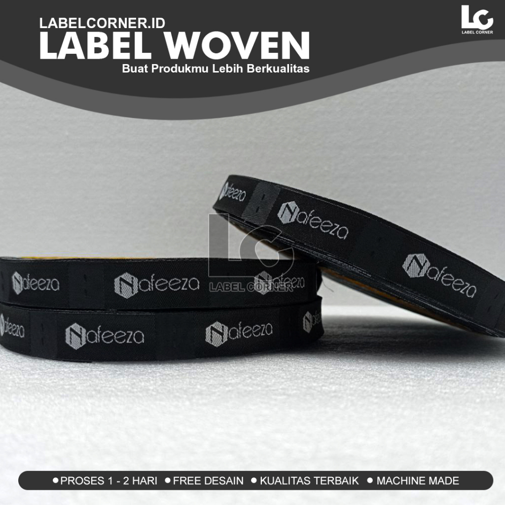Jual (2 cm x 5 cm) Label Woven Bordir | label Baju | label Tenun ...
