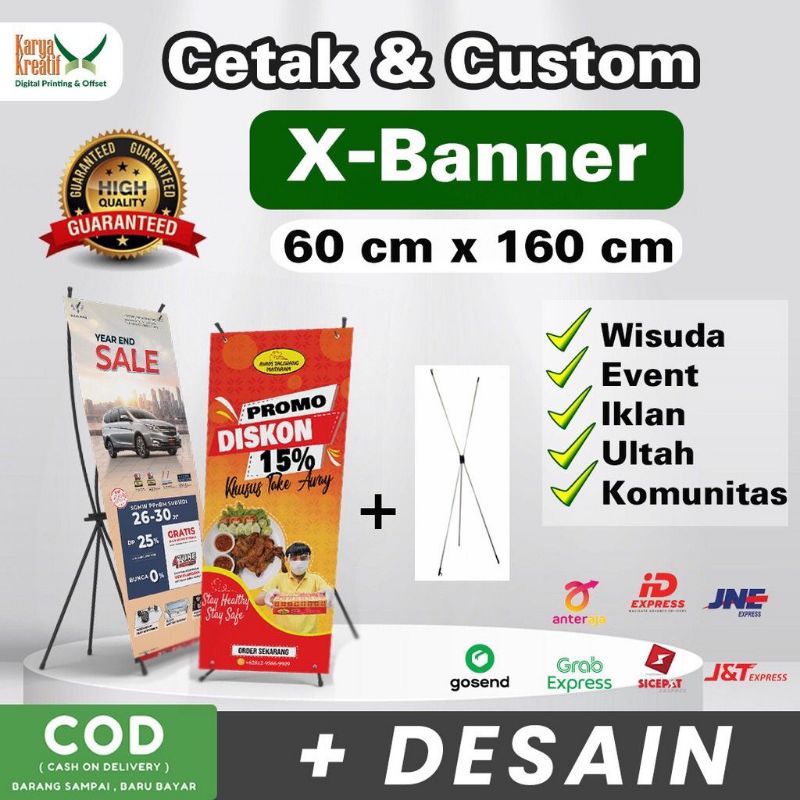 Jual Cetak Custom X Banner Shopee Indonesia