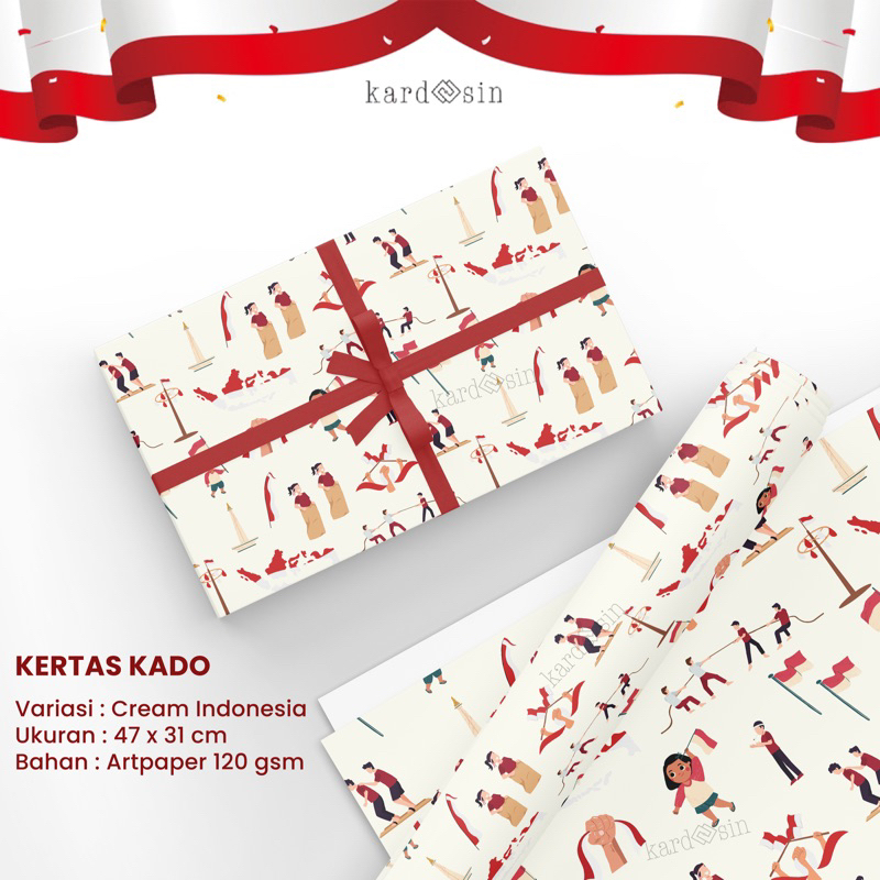 Jual KERTAS KADO INDONESIA WRAPPING PAPER BUNGKUS KADO SILANG HADIAH ...
