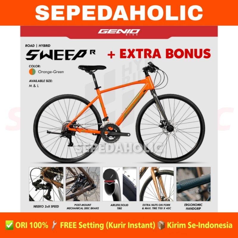 Jual Sepeda Hybrid Gravel GENIO SWEEP R Alloy 700C 16 Speed By United ...