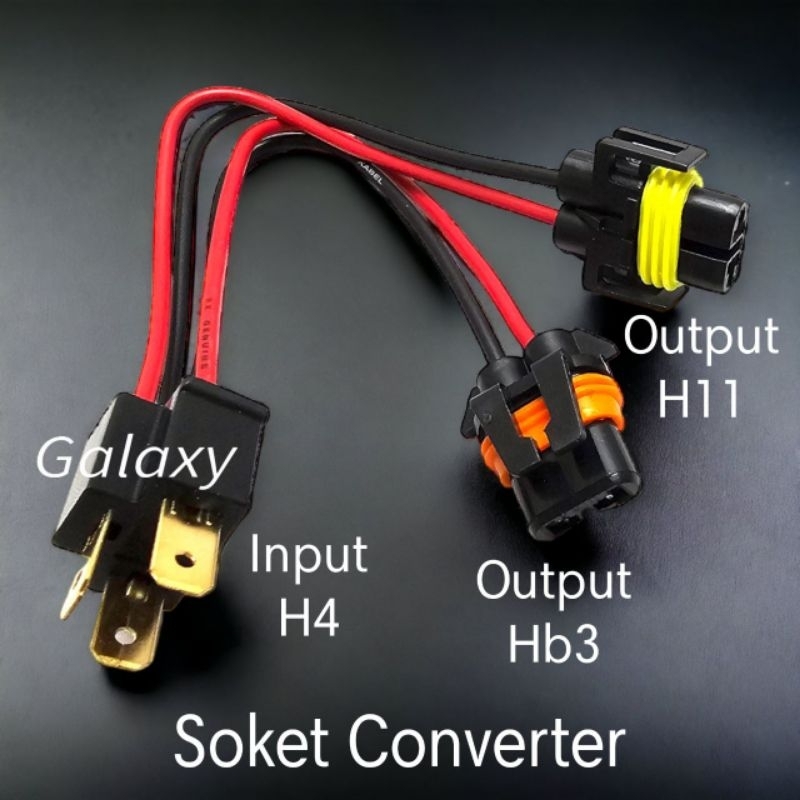 Jual Soket Lampu Adapter Converter Konverfer H4 to H7 H11 HB3 HB4 ...