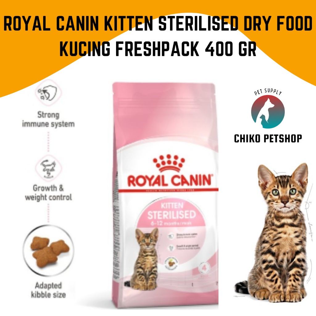 Jual Royal Canin KITTEN Sterilised Dry Food Kucing Freshpack 400gr