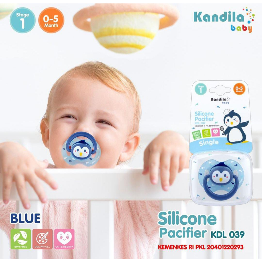 Jual Kandila Baby Silicone Pacifier KDL039 Stage 1 Single Dot Empeng