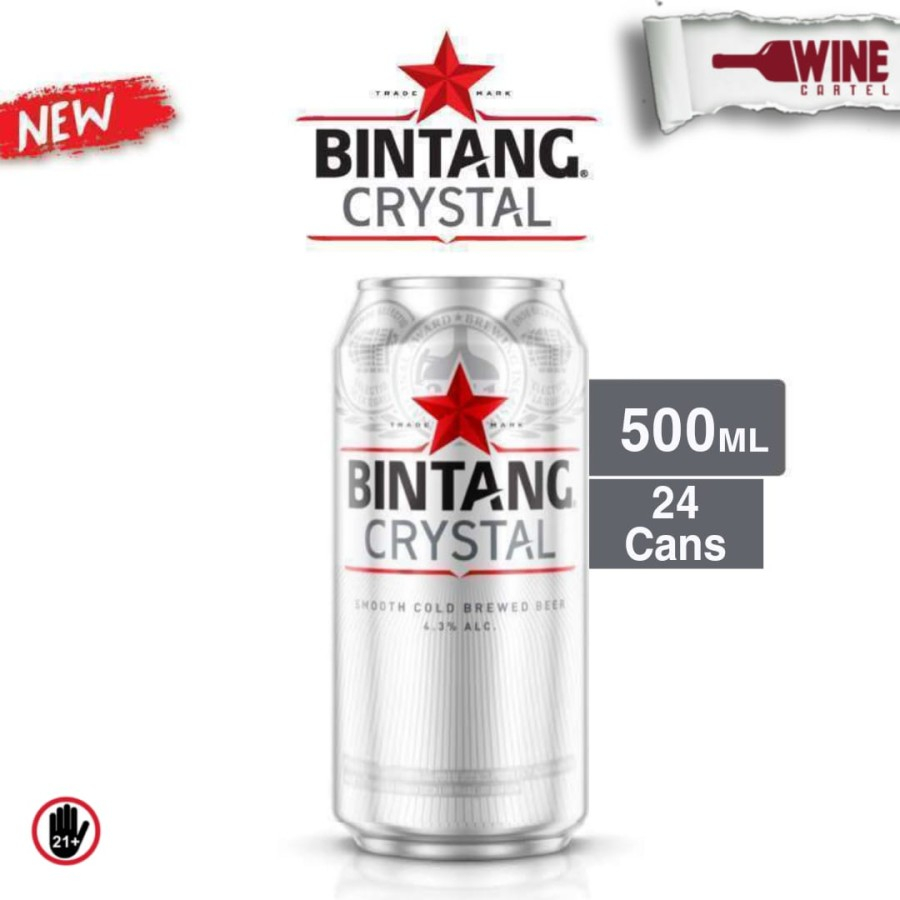 Jual BIR Bintang Crystal Can Beer Kaleng 500 ML X 24 Cans | Shopee ...