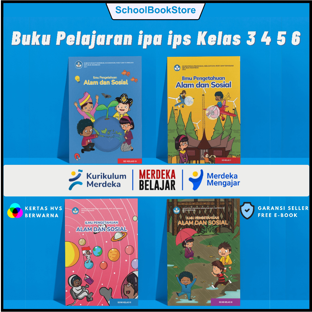 Jual Buku Paket Ipa Ips Kelas 3 4 5 6 Sd Mi Kurikulum Merdeka Belajar