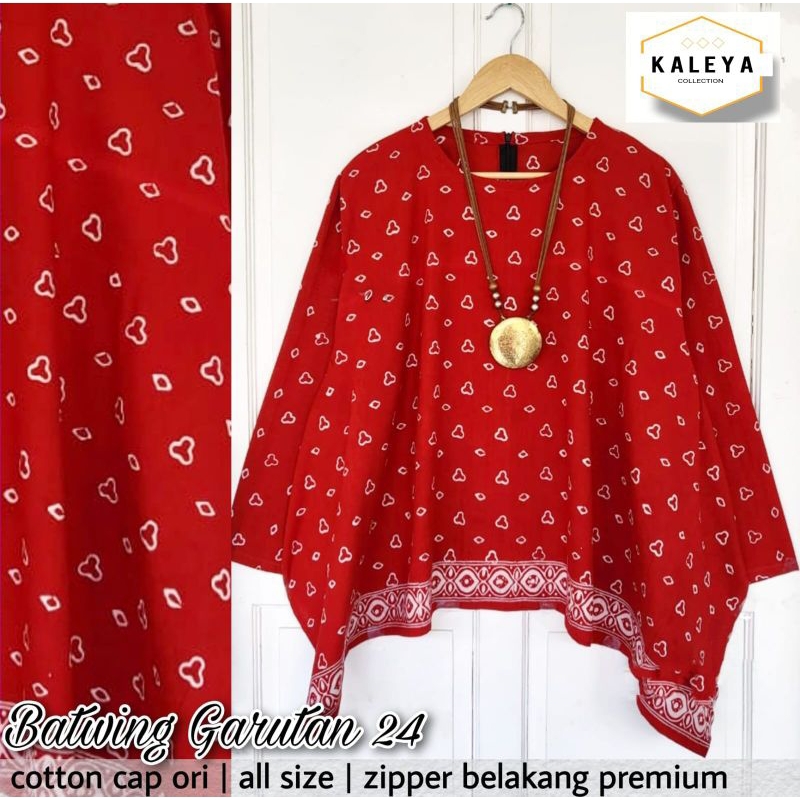 Jual Batik Merah Putih Garutan Ori Kalisa Nabila Dress Batik Asli Pekalongan Shopee