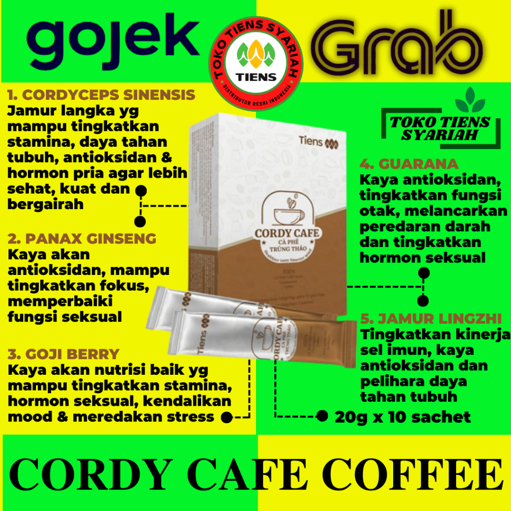 Jual Cordy Cafe Kopi Herbal Tiens Menjaga Stamina Daya Tahan Tubuh