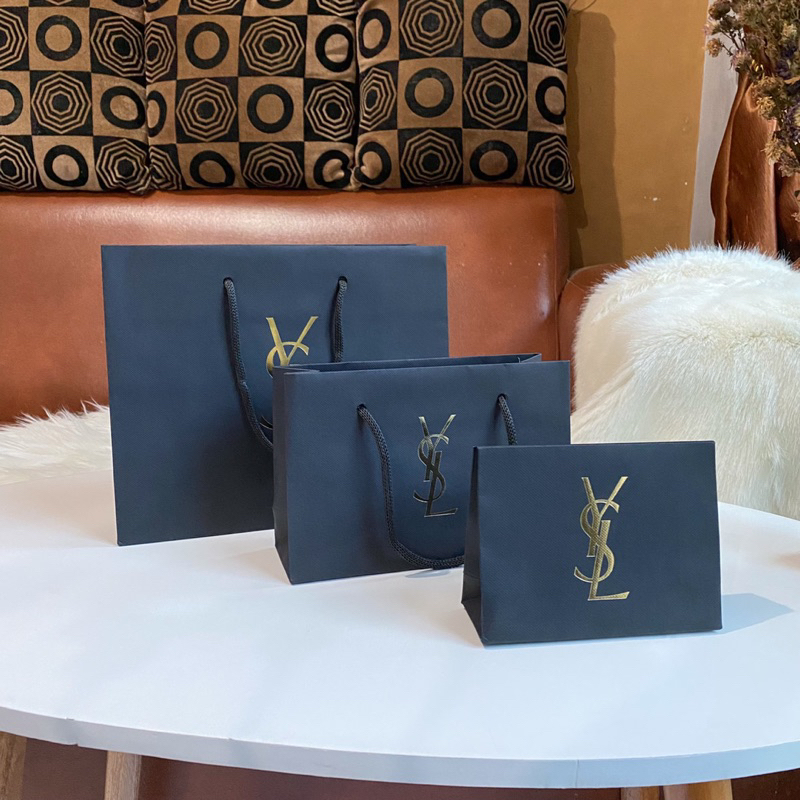 Jual Paper Bag YSL Hitam Original Store Paperbag Gift Set Make Up ...