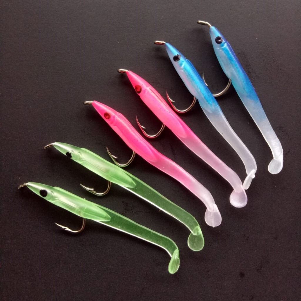 5 pezzi esche morbide da 10,5 cm 10g Super Silicone Shad