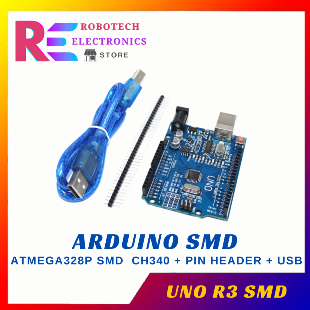 Jual Arduino Uno R3 Atmega328 Smd Ch340 Free Kabel Usb Pin Header Shopee Indonesia 1559