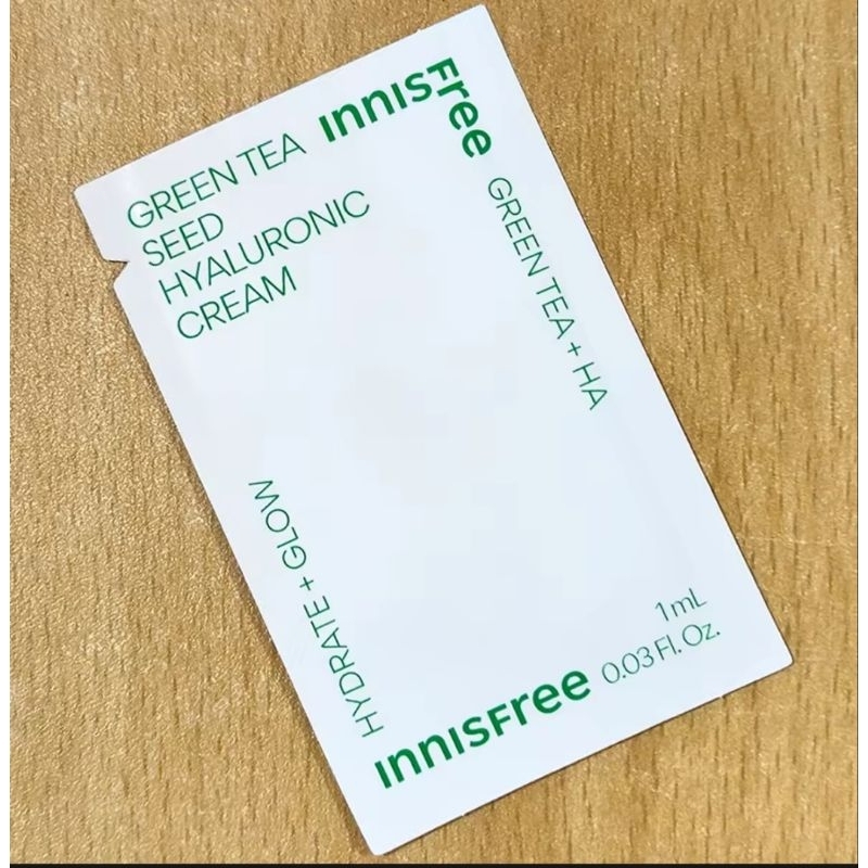 Jual Innisfree Green Tea Seed Hyaluronic Cream Sample 1 ml | Shopee ...