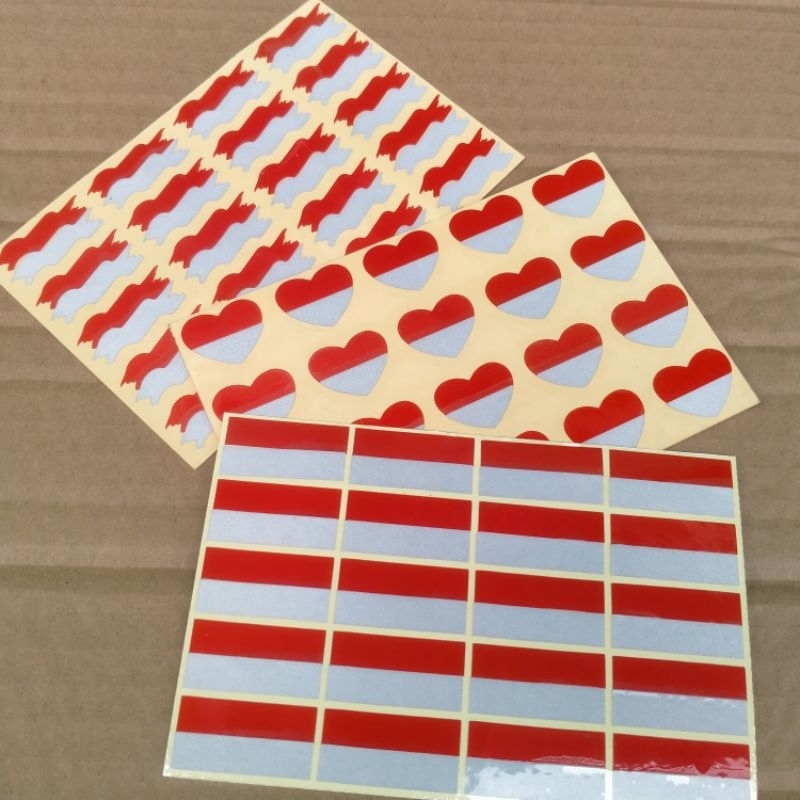 Jual 36 pcs Sticker Pipi Bendera Indonesia Dunia ori Stiker Hiasan Pipi ...