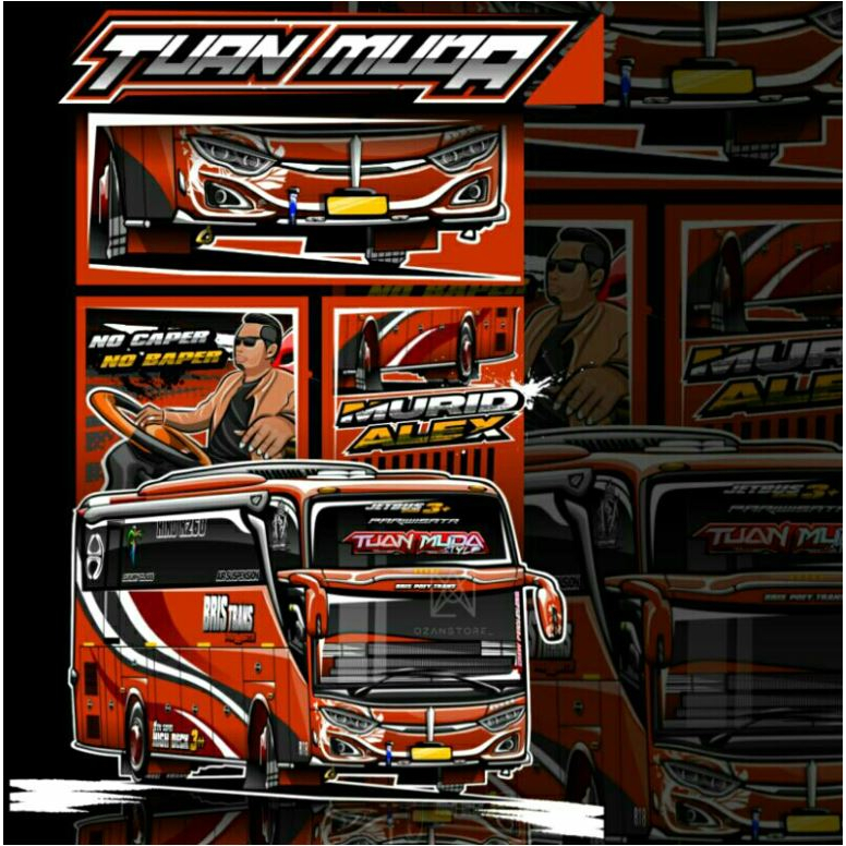 Jual Stiker Bus Bris Trans Tuan Muda Hologram Cutting Laser | Shopee