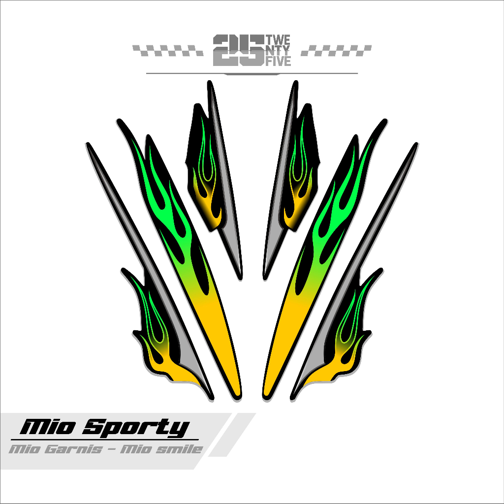 Jual STRIPING MIO SPORTY/VARIASI 9/DASAR HITAM/STIKER MIO/STICKER MIO ...