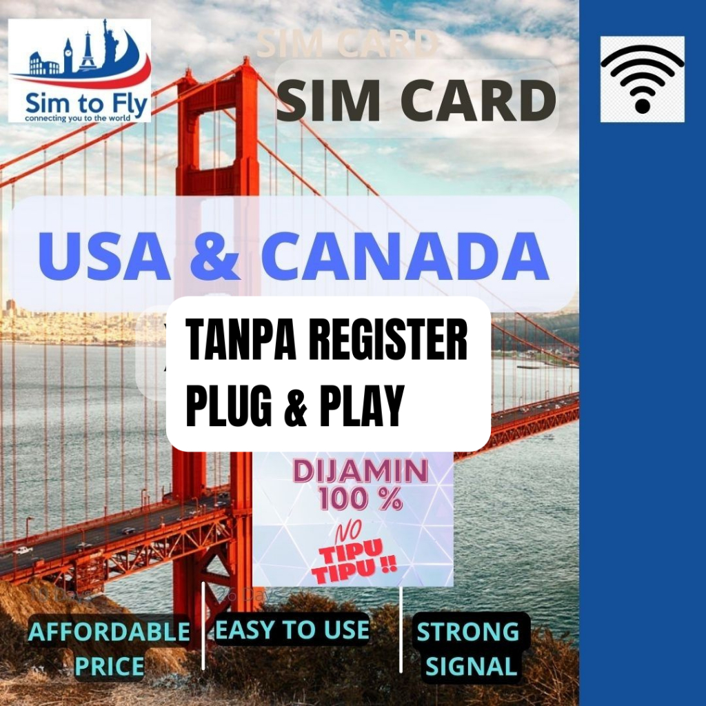 Jual Sim Card USA CANADA 30 Days ( Simcard Amerika Serikat ) Shopee
