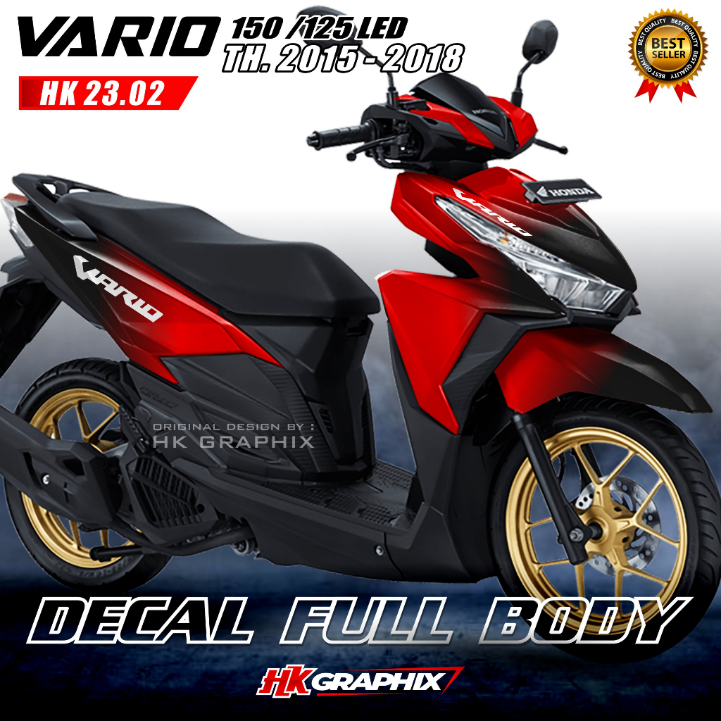 Jual Stiker Decal Vario LED 125 dan 150 Tahun 2015 2016 2017 2018 Full