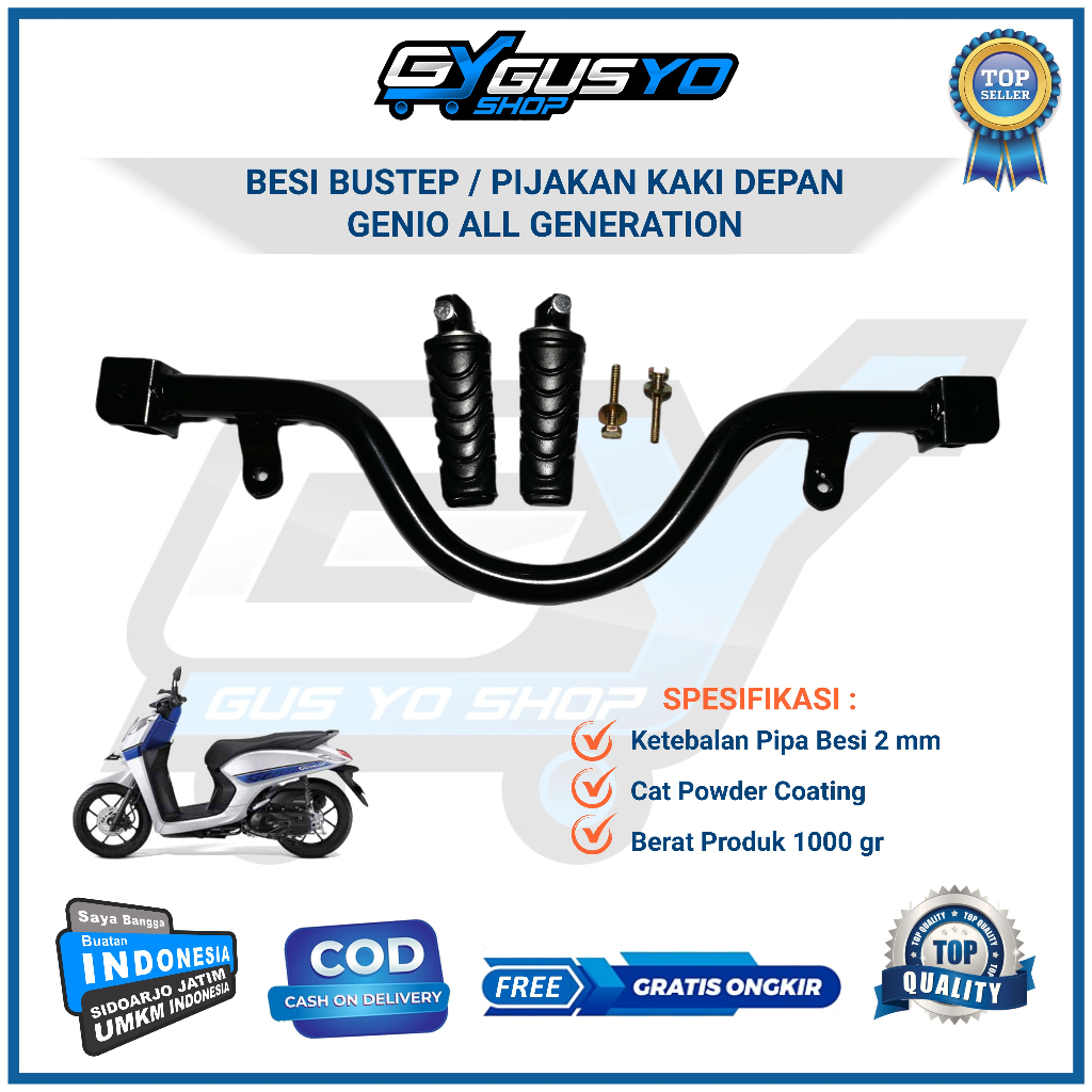Jual Pijakan kaki / Footstep / stepbar depan Honda Genio 2018-2023 besi ...