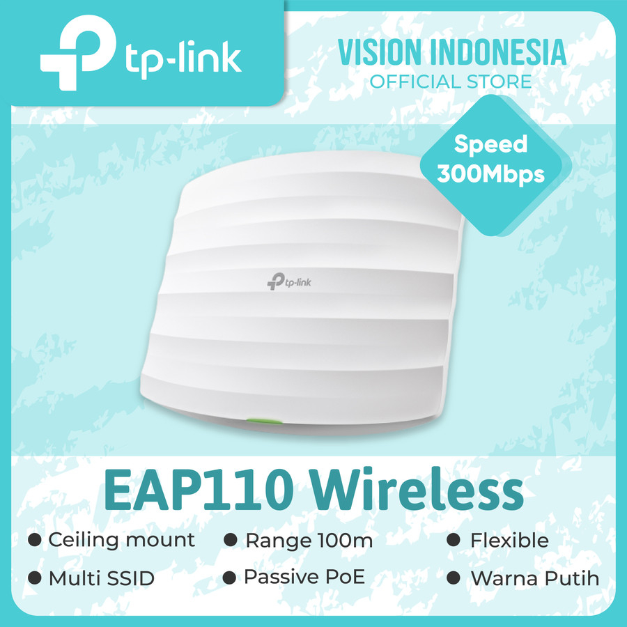 Jual TPLINK EAP110 Wireless N Ceiling Mount Access Point 300Mbps Indoor Shopee Indonesia